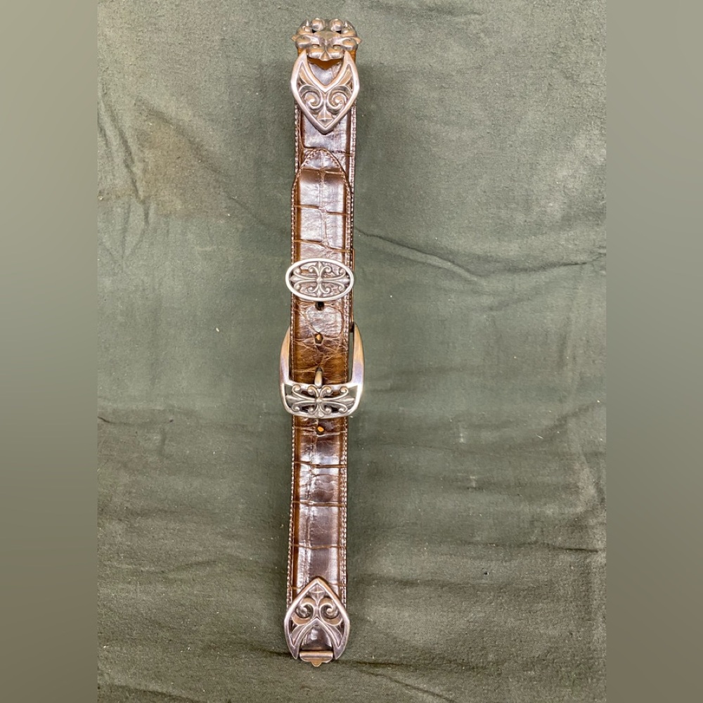 Brown Brighton Western Flair Belt with silver buckles